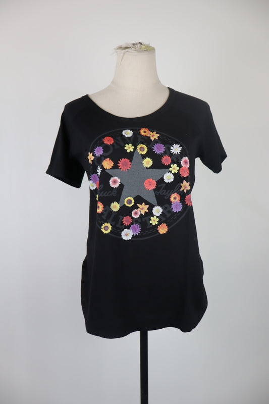 CONVERSE ALL STAR MAGLIA DONNA TG. M WOMAN CASUAL VINTAGE T-SHIRT  TOP LOGO