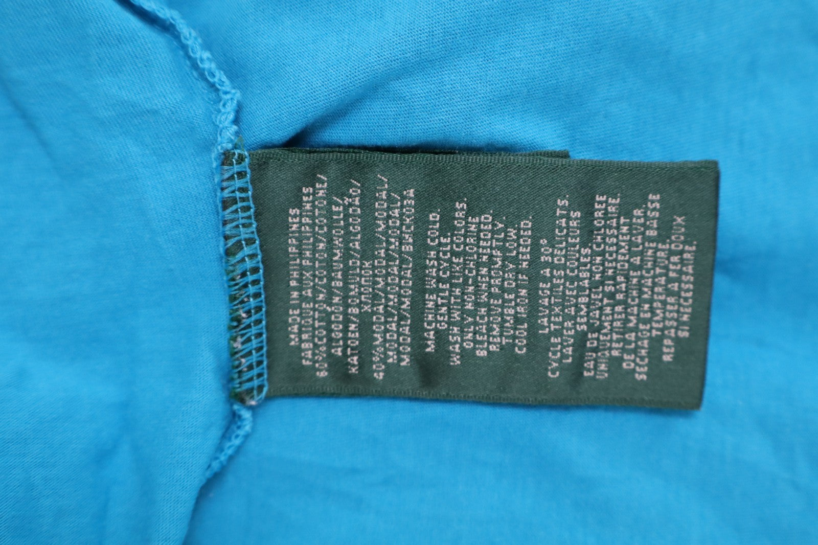 LAUREN RALPH LAUREN  MAGLIA DONNA TG. M WOMAN T-SHIRT CASUAL VINTAGE RUCHE