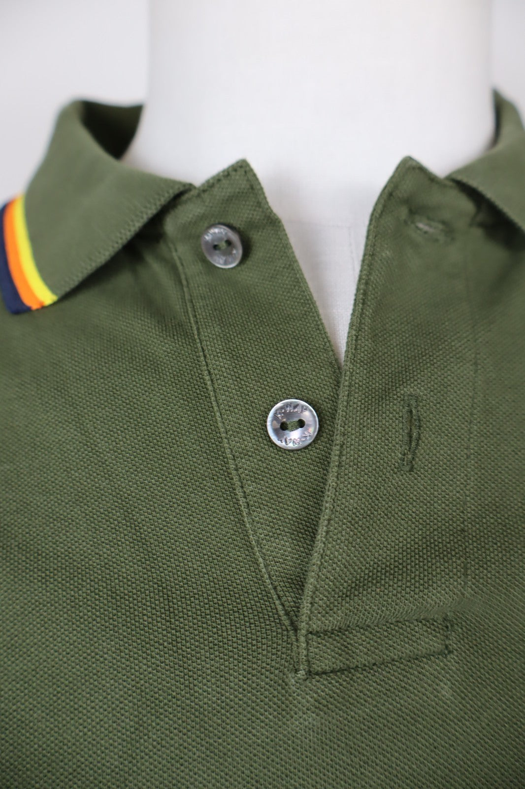 KWAY MAGLIA POLO UOMO COTONE TG M MAN COTTON T-SHIRT CASUAL VINTAGE VERDE LOGO