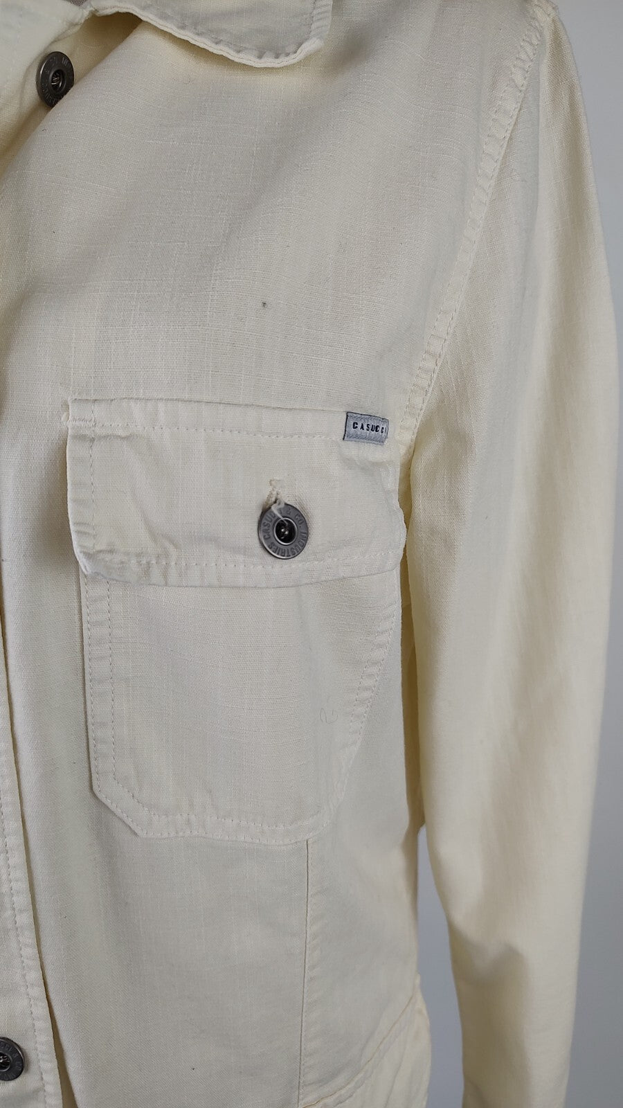 CASUCCI GIACCA DONNA Tg M WOMAN CASUAL VINTAGE JACKET COTONE LINO