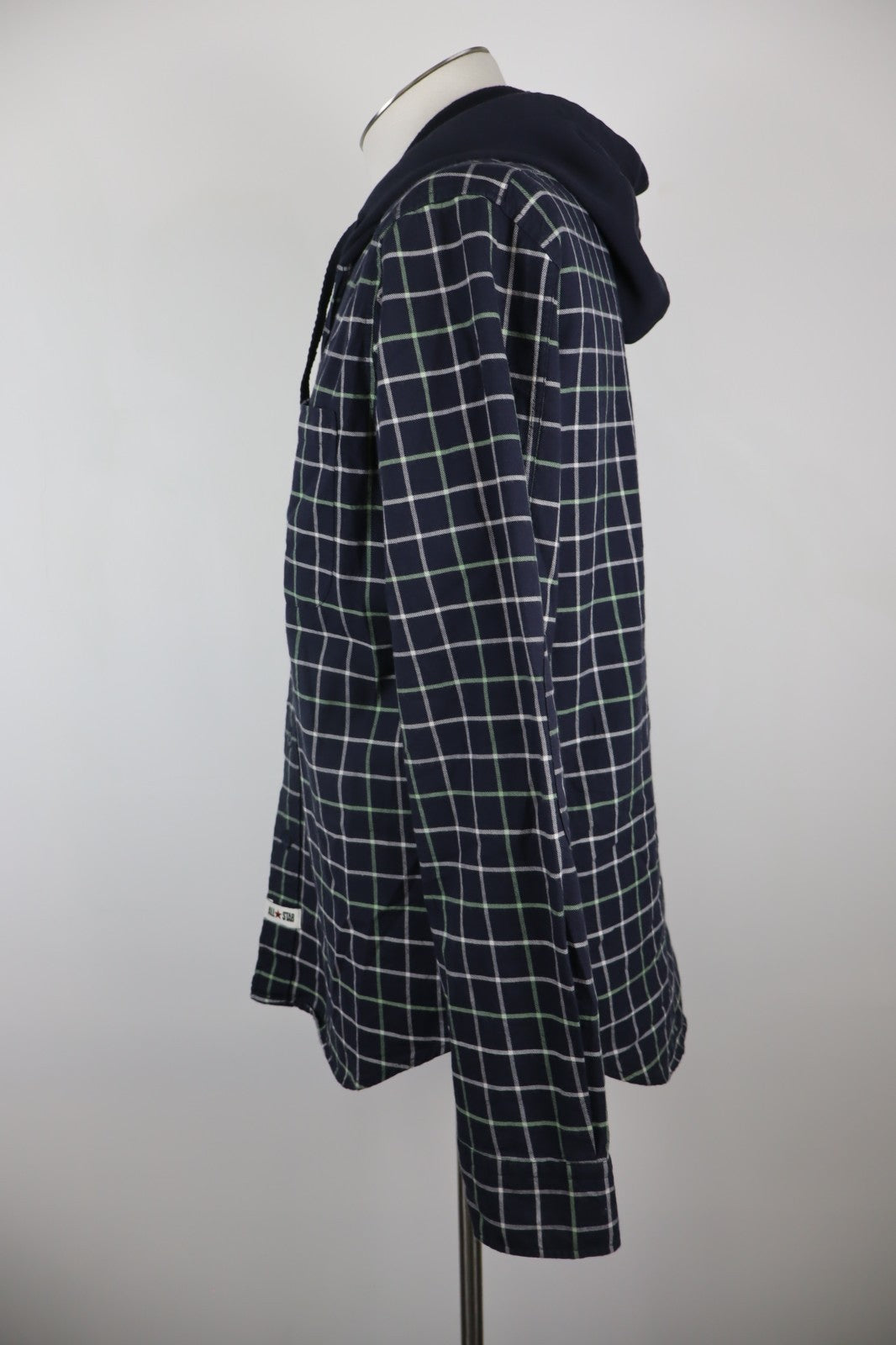 CONVERSE CAMICIA CON CAPPUCCIO UOMO TG. L MAN CASUAL VINTAGE SHIRT COTONE COTTON