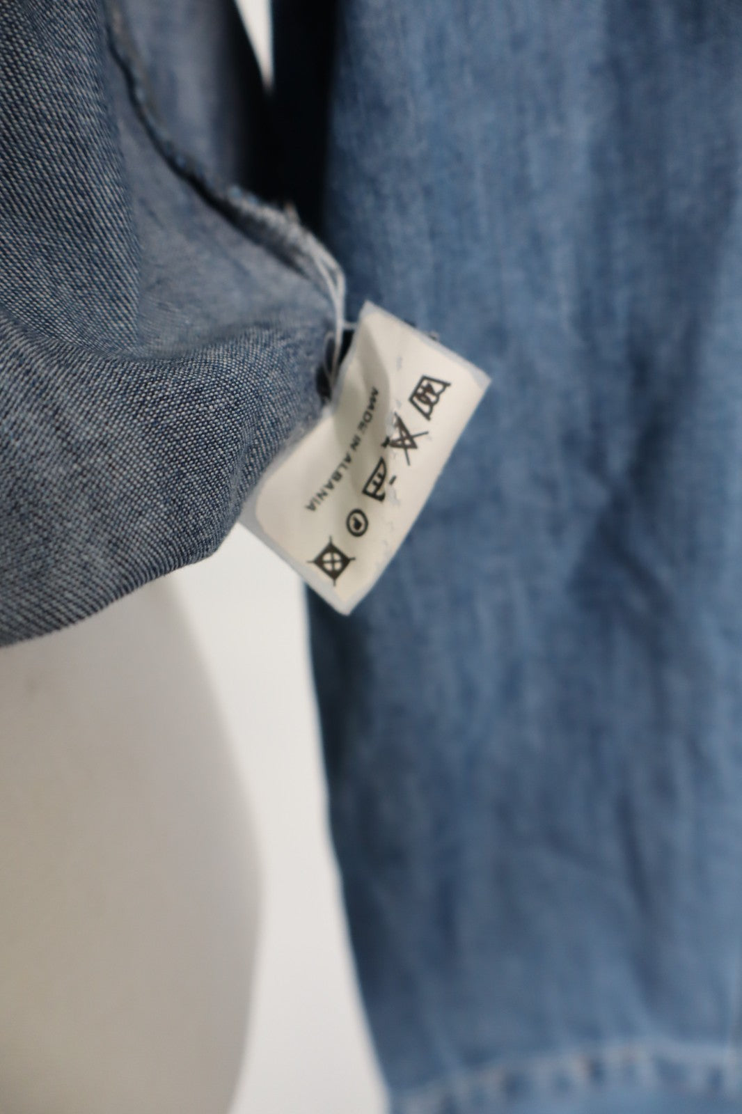 LIU JO JEANS CAMICIA COTONE UOMO TG. L MAN CASUAL VINTAGE SHIRT DENIM