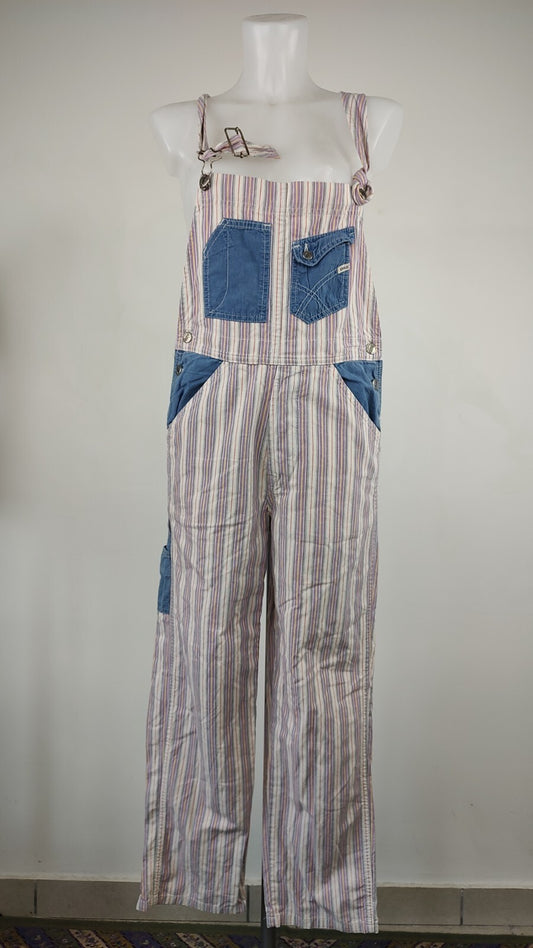 GAS COMPLETO DONNA PANTALONE Tg. S SALOPETTE ONE PIECE VINTAGE CASUAL