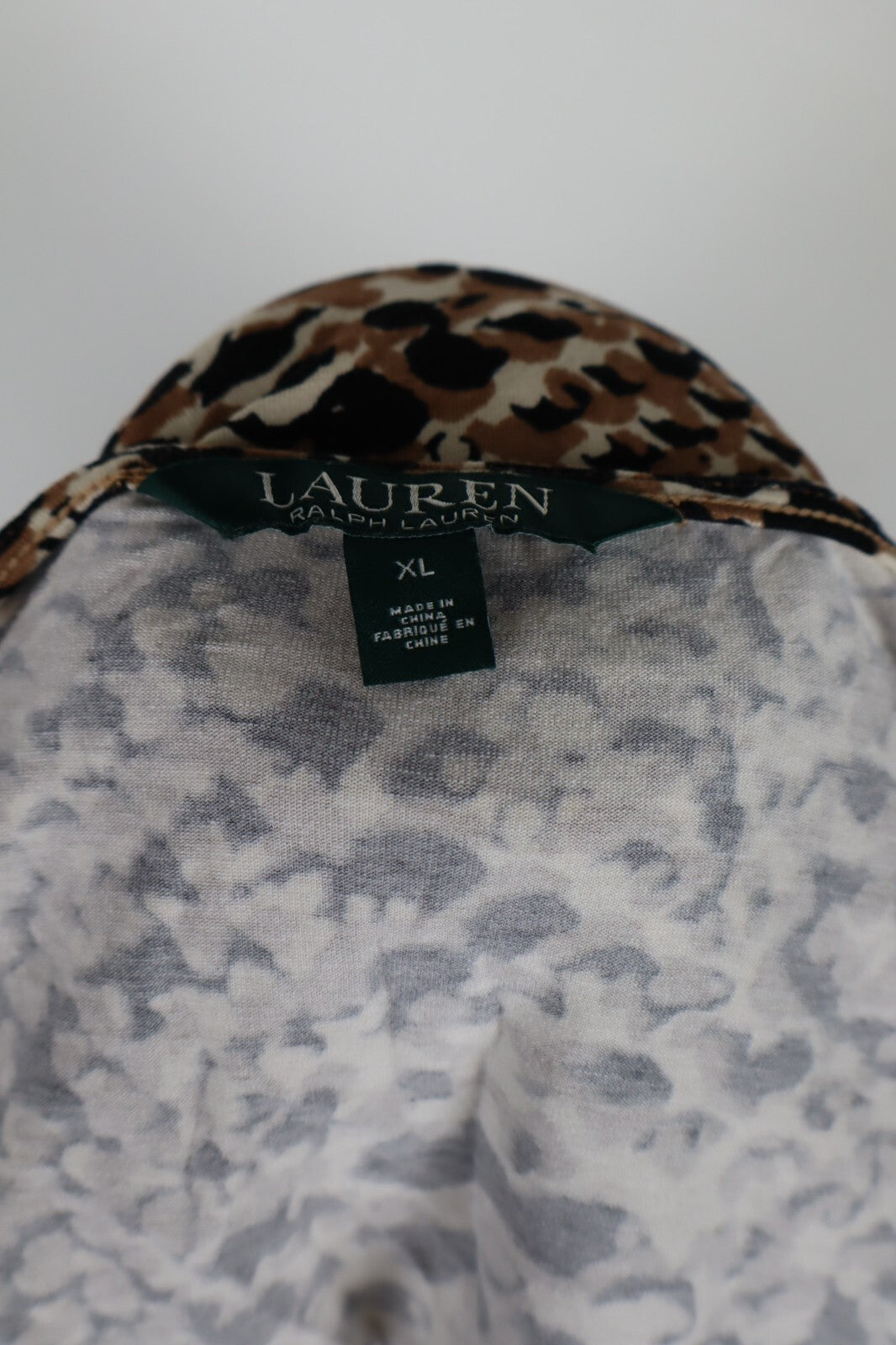 RALPH LAUREN VESTITO LUNGO ANIMALIER ABITO DONNA TG XL WOMAN VINTAGE DRESS