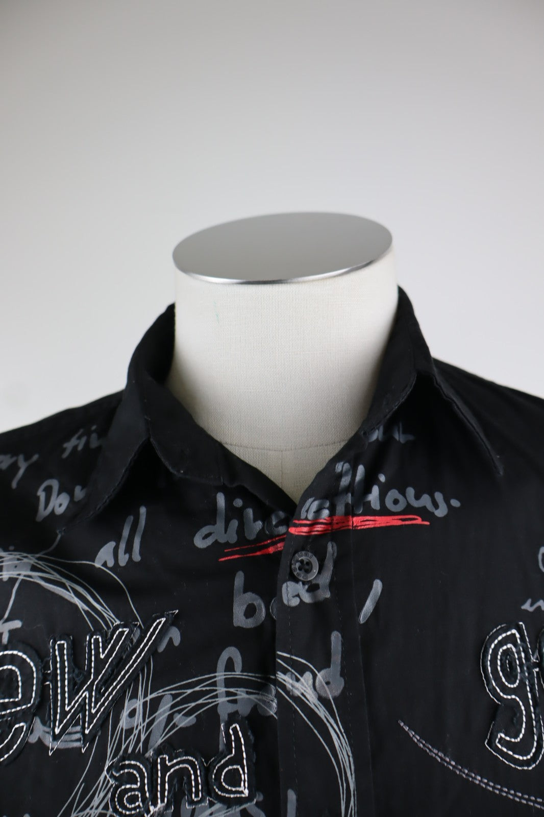 DESIGUAL CAMICIA COTONE SHIRT UOMO TG S  MAN VINTAGE CASUAL LOGO