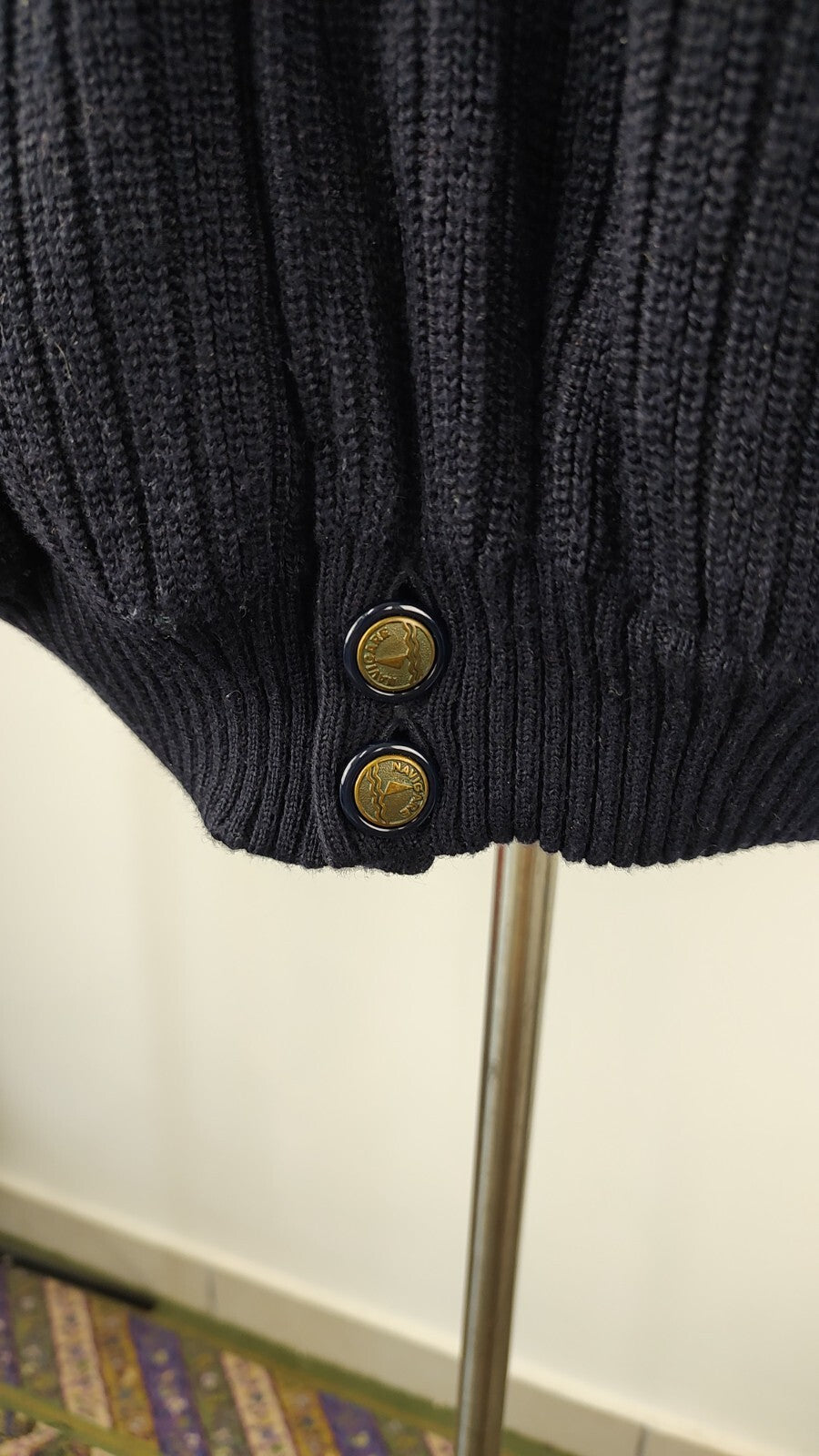 NAVIGARE GIUBBINO IMBOTTITO LANA PELLE UOMO Tg M MAN CASUAL VINTAGE JACKET