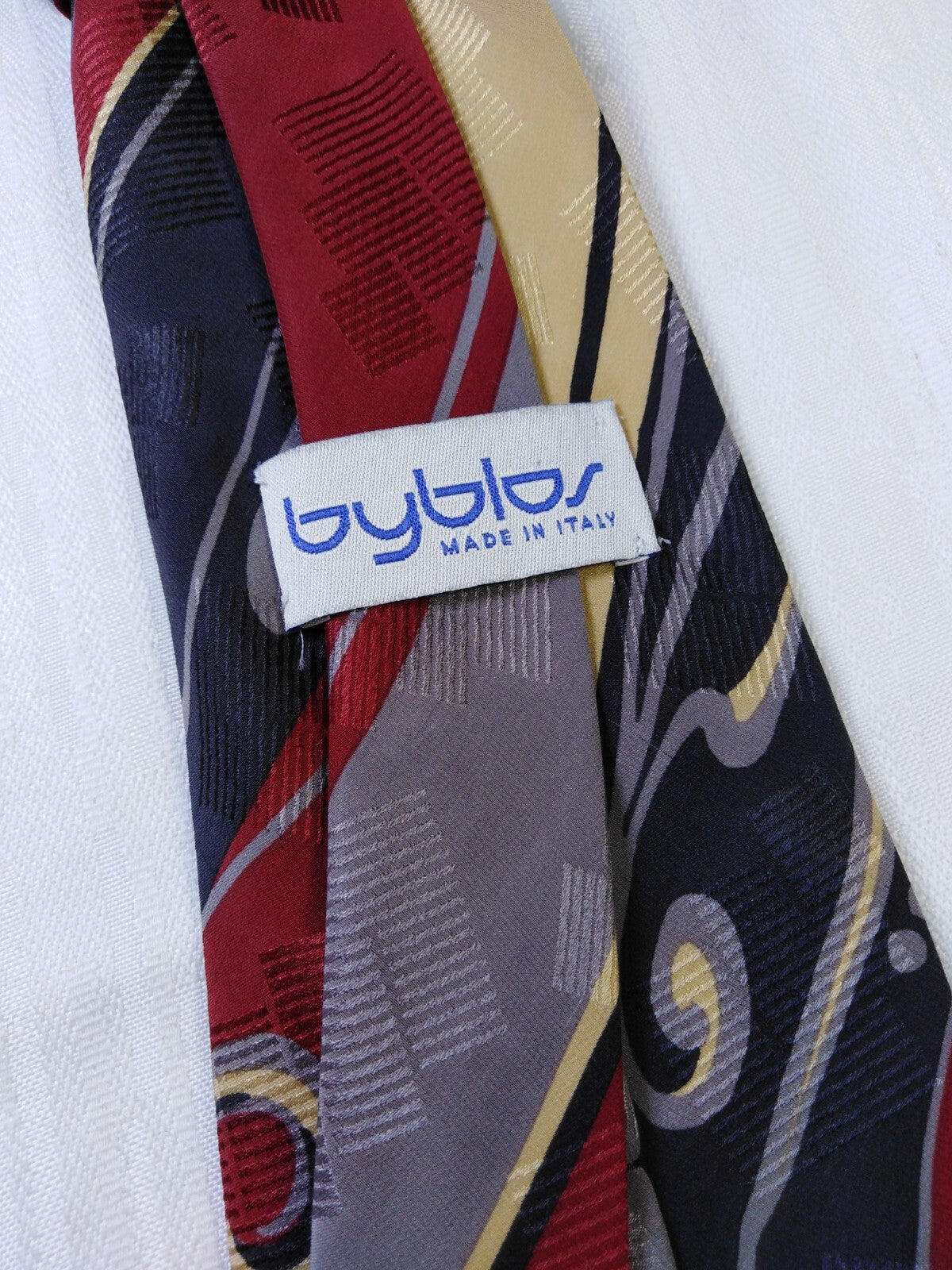BYBLOS 100% SILK TIE SETA CRAVATTA NECKTIE MADE IN ITALIA CLASSIC