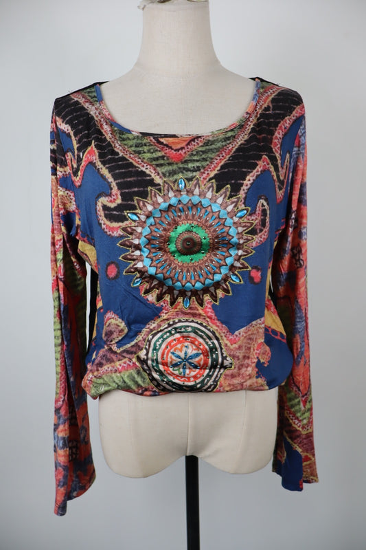 DESIGUAL MAGLIA  DONNA TG. 2XL WOMAN CASUAL VINTAGE T-SHIRT TOP