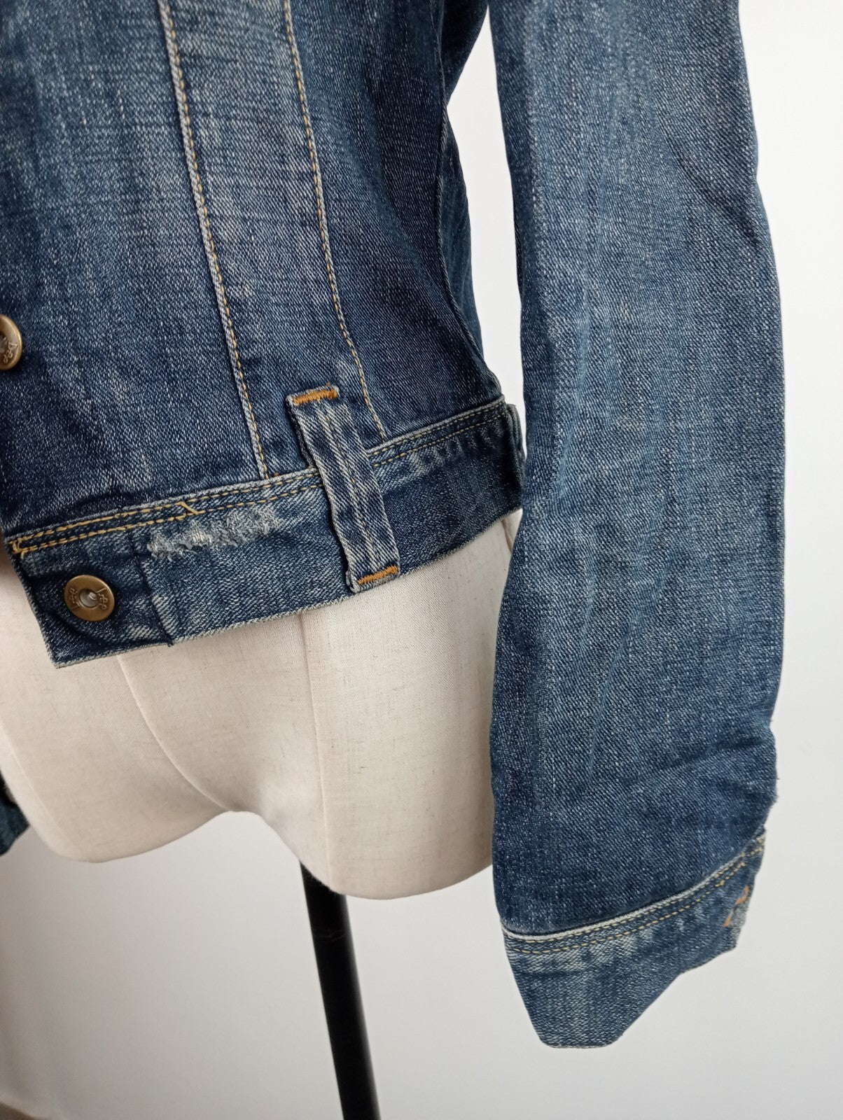 LEE JEANS GIUBBINO DONNA Tg. XS WOMAN CASUAL JACKET COTONE DENIM ITALY