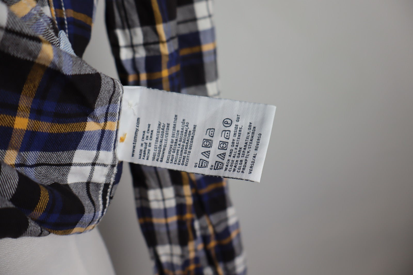 TOMMY HILFIGER CAMICIA UOMO TG. L MAN CASUAL VINTAGE SHIRT COTONE COTTON LOGO