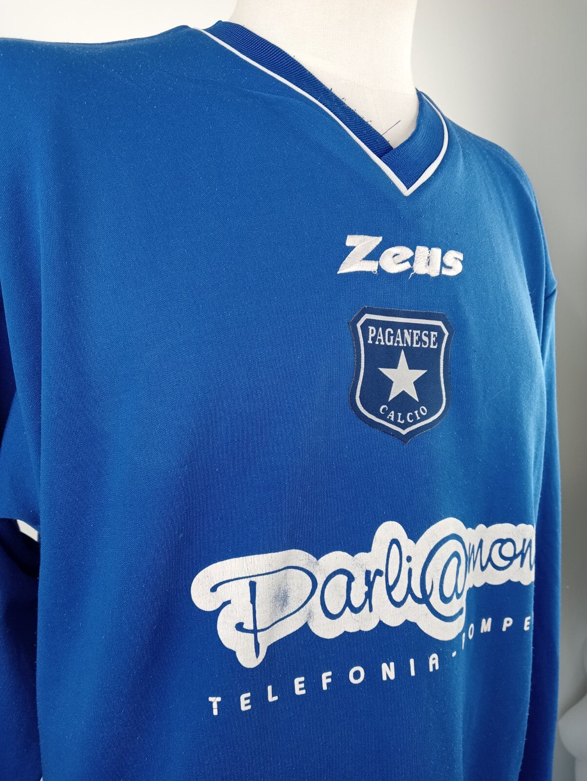 ZEUS PAGANESE FELPA SPORT CALCIO UOMO MAGLIA SOCCER Tg XL VINTAGE JACKET