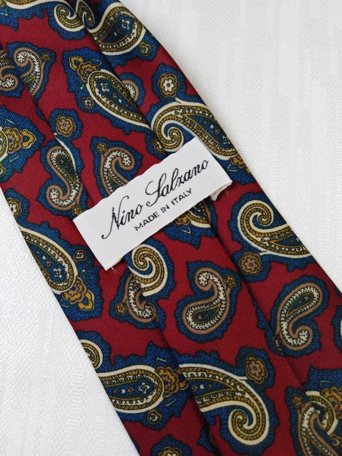 NINO SALZANO 100% SETA SILK TIE CRAVATTA NECKTIE ITALY VINTAGE CLASSIC