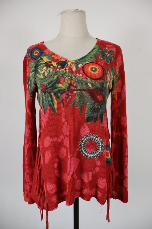 DESIGUAL MAGLIA DONNA TG. S WOMAN CASUAL VINTAGE T-SHIRT TOP