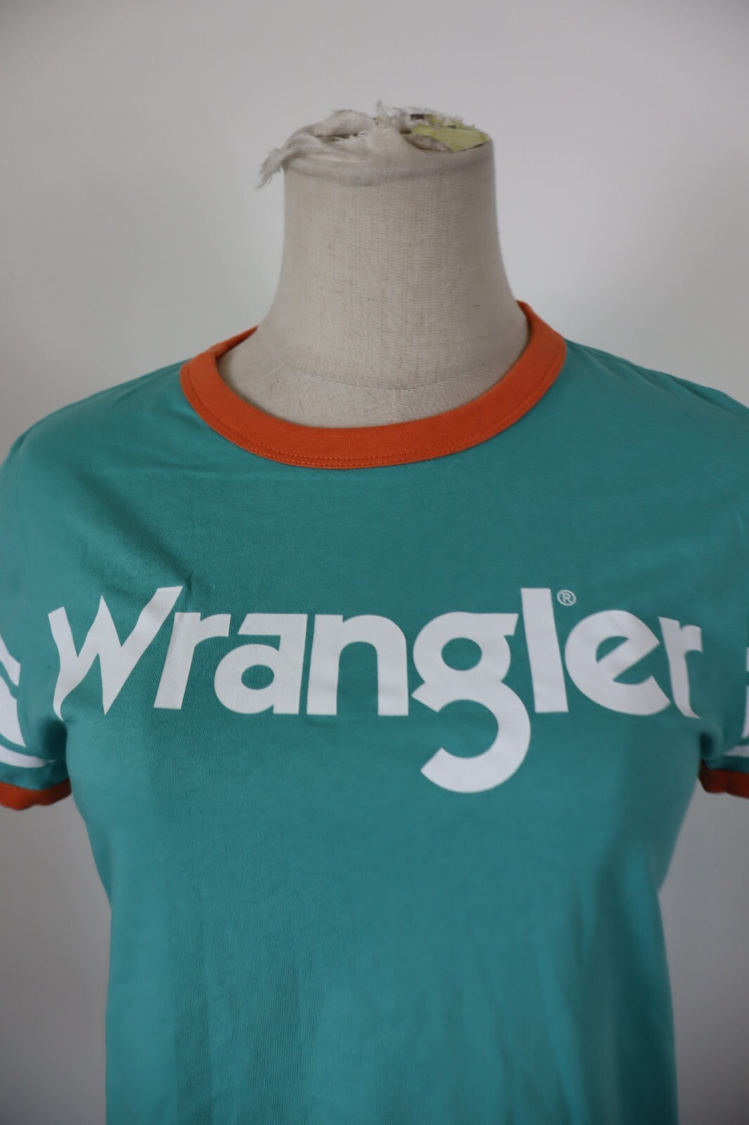 WRANGLER MAGLIA DONNA TG. XS WOMAN CASUAL VINTAGE T- SHIRT TOP COTONE