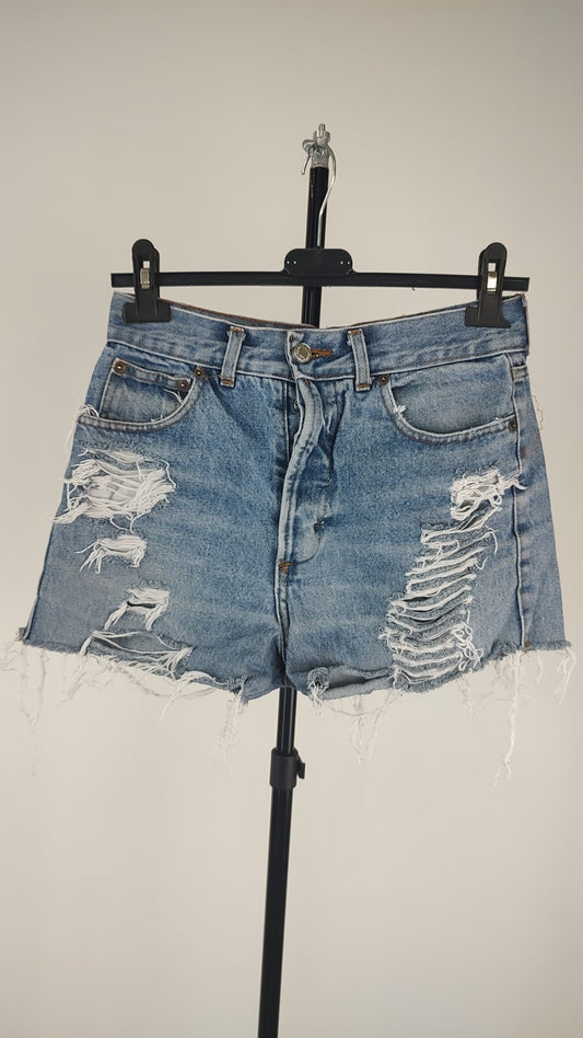 LEVI'S 501 PANTALONCINO DENIM JEANS DONNA TG W30 WOMAN VINTAGE SHORTS