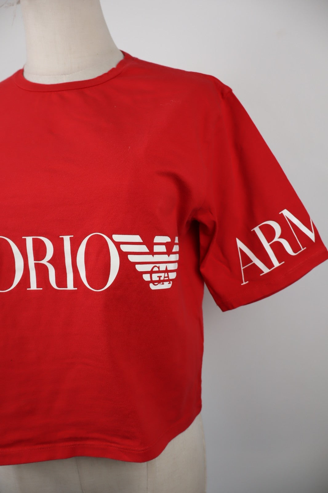 EA7 EMPORIO ARMANI MAGLIA COTONE DONNA TG. XS WOMAN CASUAL VINTAGE T-SHIRT LOGO