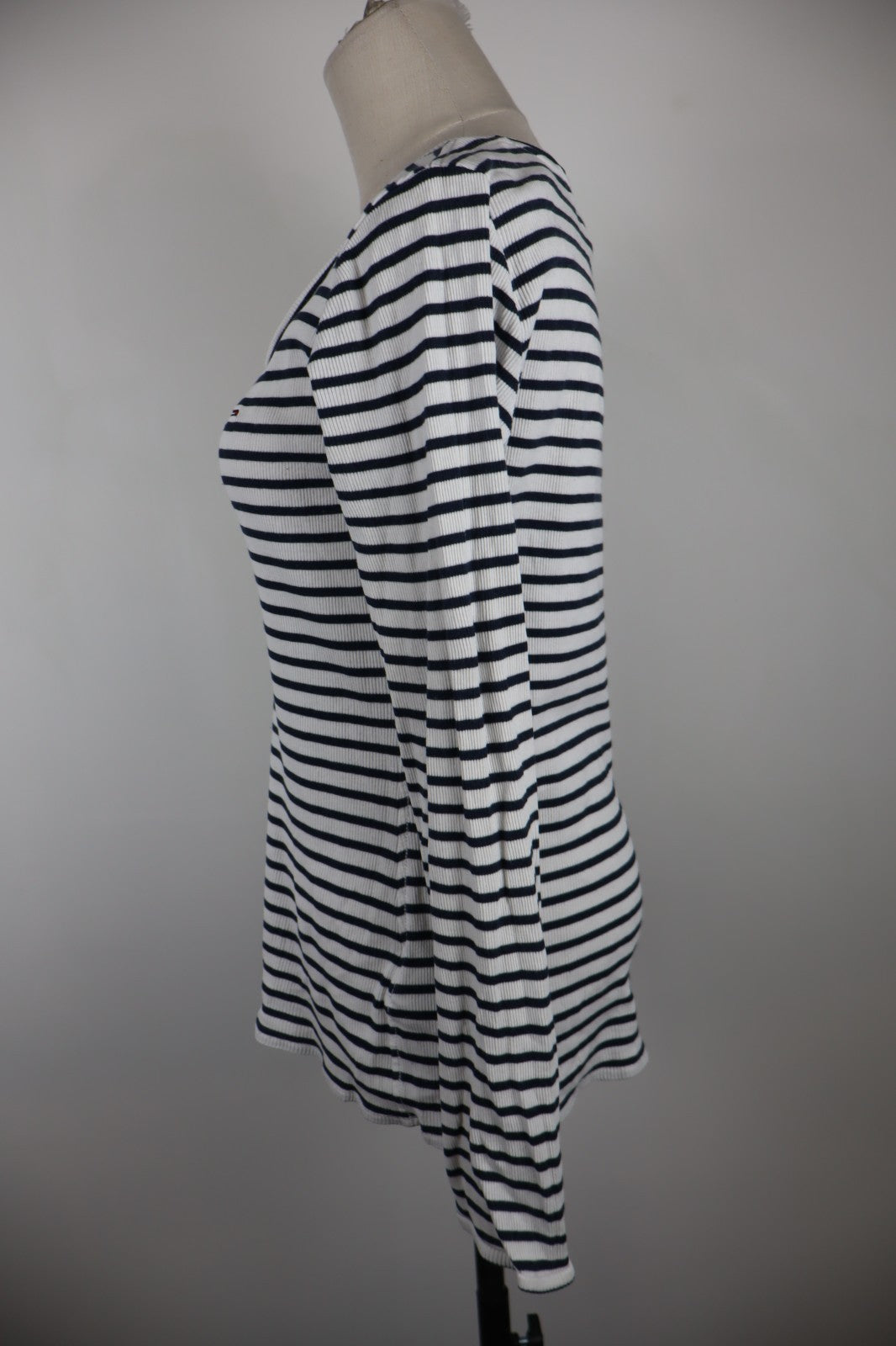 TOMMY JEANS HILFIGER MAGLIA COTONE DONNA L WOMAN CASUAL VINTAGE T-SHIRT A RIGHE