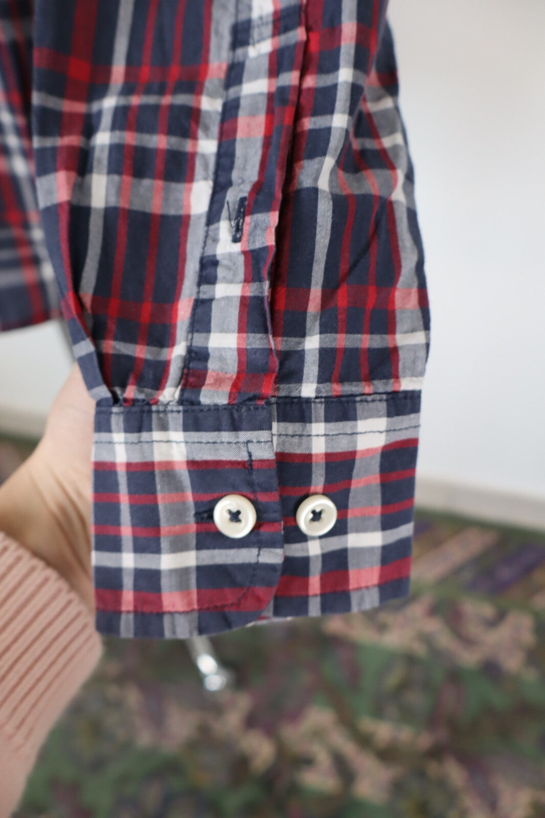 TOMMY HILFIGER CAMICIA UOMO TG. XS MAN CASUAL SHIRT VINTAGE SHIRT COTONE COTTON