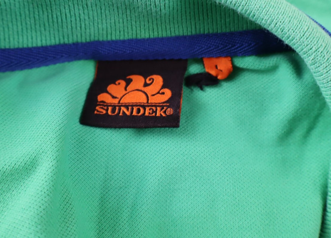 SUNDEK MAGLIA POLO UOMO COTONE TG. L MAN COTTON SHIRT CASUAL VINTAGE VERDE