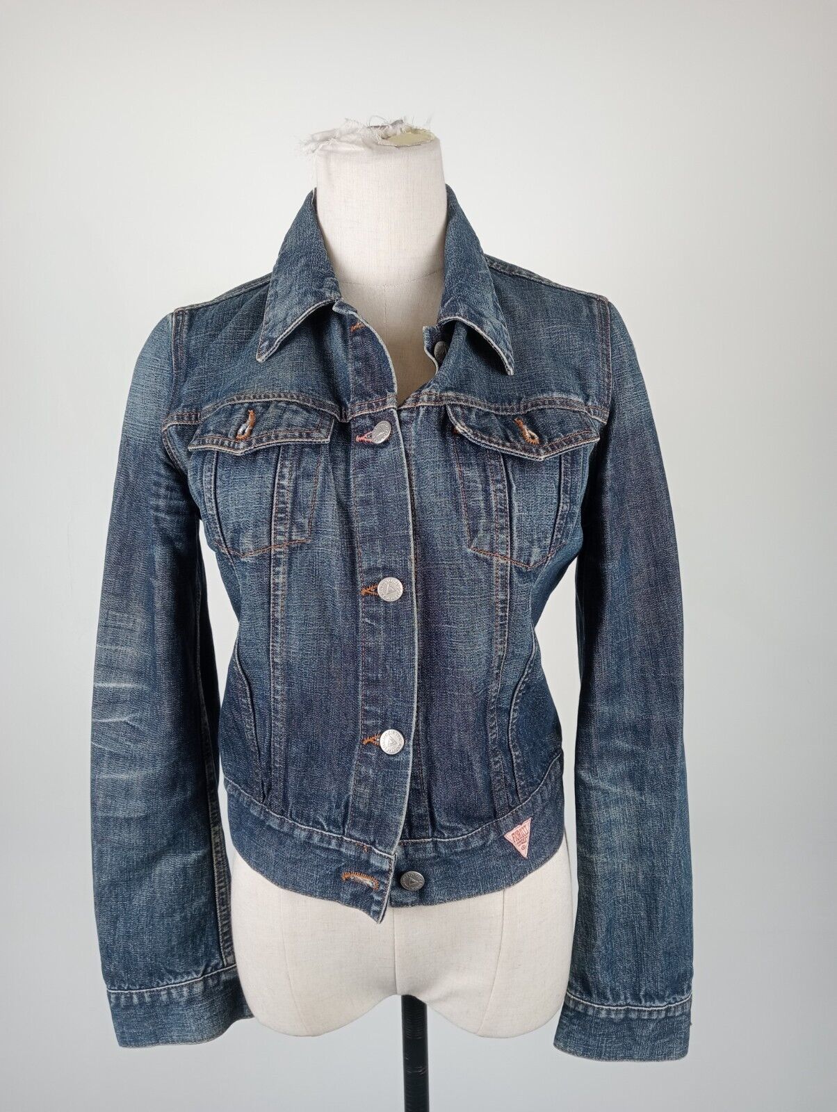 FIORUCCI JEANS GIUBBINO DONNA Tg. S WOMAN CASUAL JACKET COTONE DENIM VINTAGE