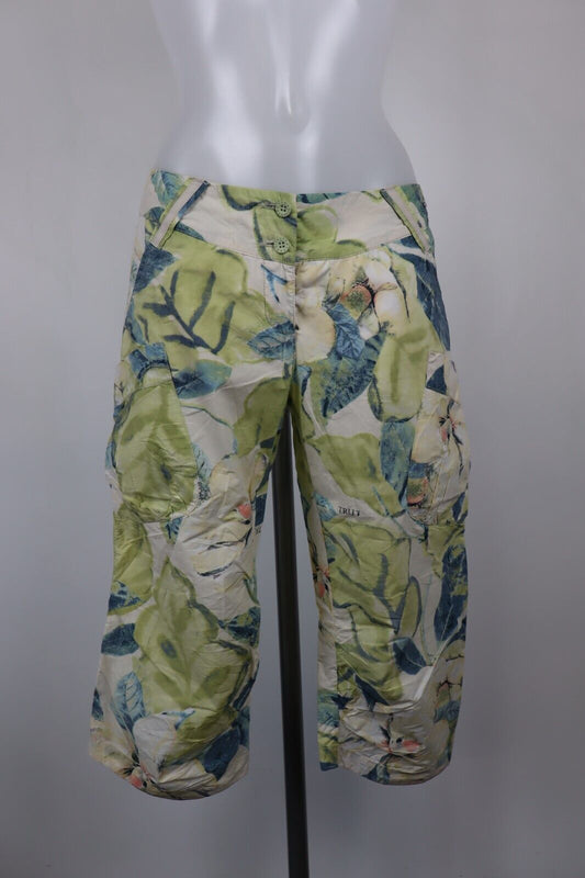 TRUSSARDI PANTALONE CAPRI CASUAL DONNA TG 42 WOMAN VINTAGE PANTS COTONE