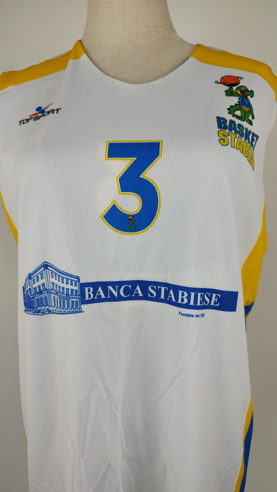 STABIA CANNAVALE N. 3 CANOTTA DONNA BASKET INDOSSATA TG M SPORT DOUBLE-FACE