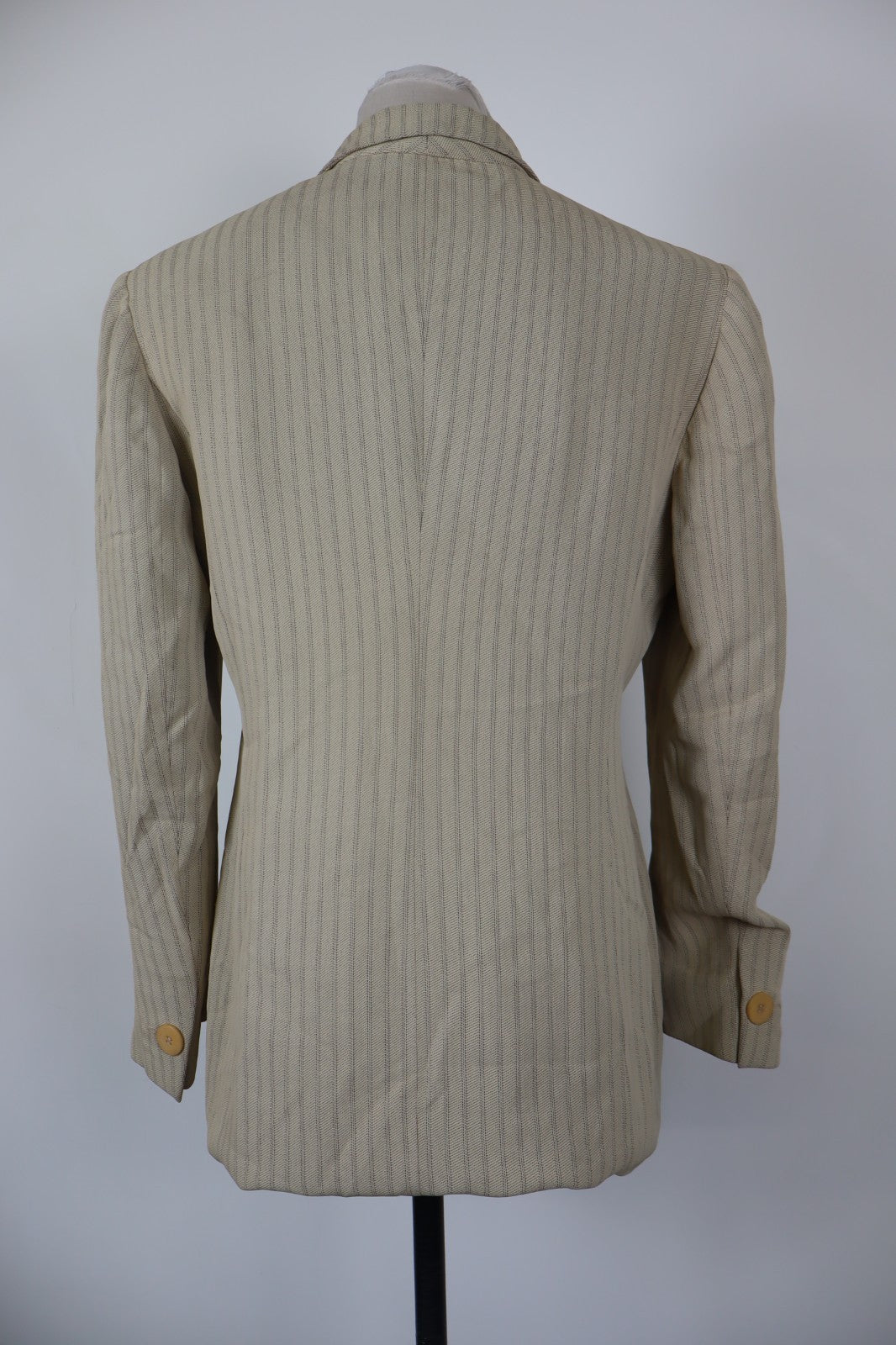 MAX MARA GIACCA BLAZER DONNA Tg 42 WOMAN VINTAGE JACKET COTONE LINO