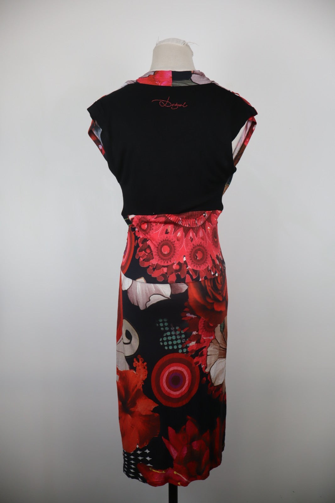 DESIGUAL VESTITO SMANICATO DONNA TG M WOMAN CASUAL VINTAGE DRESS ABITO LOGO