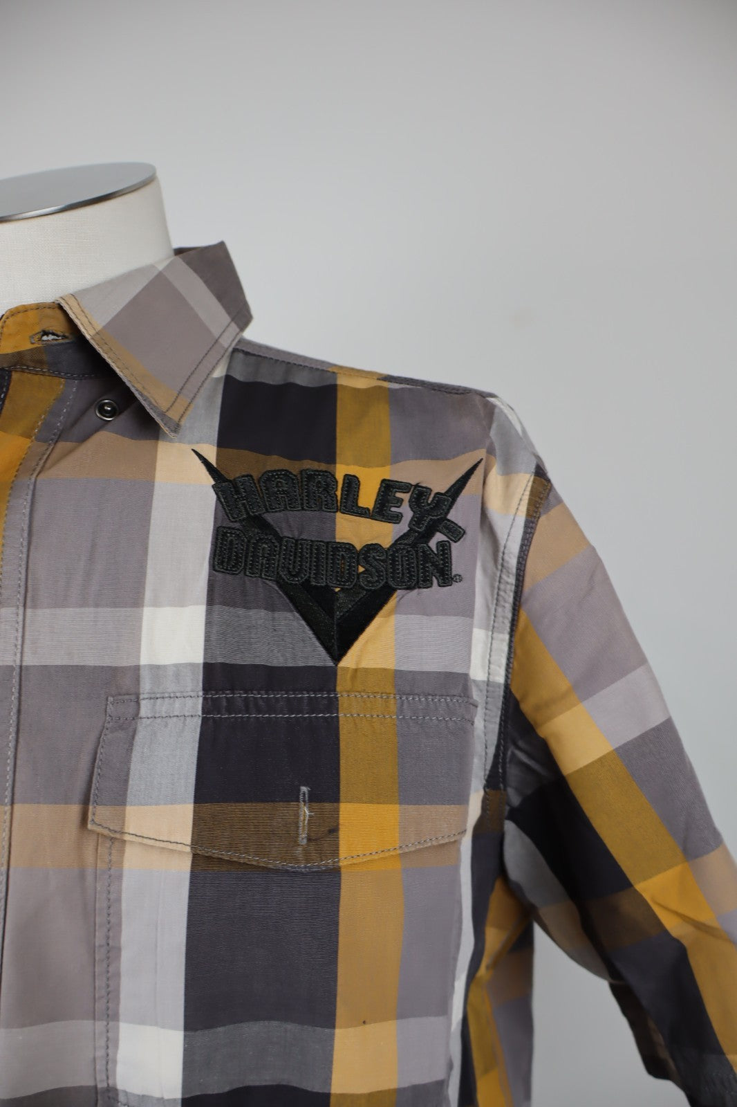 HARLEY DAVIDSON CAMICIA UOMO TG M MAN SHIRT CASUAL VINTAGE COTONE COTTON LOGO