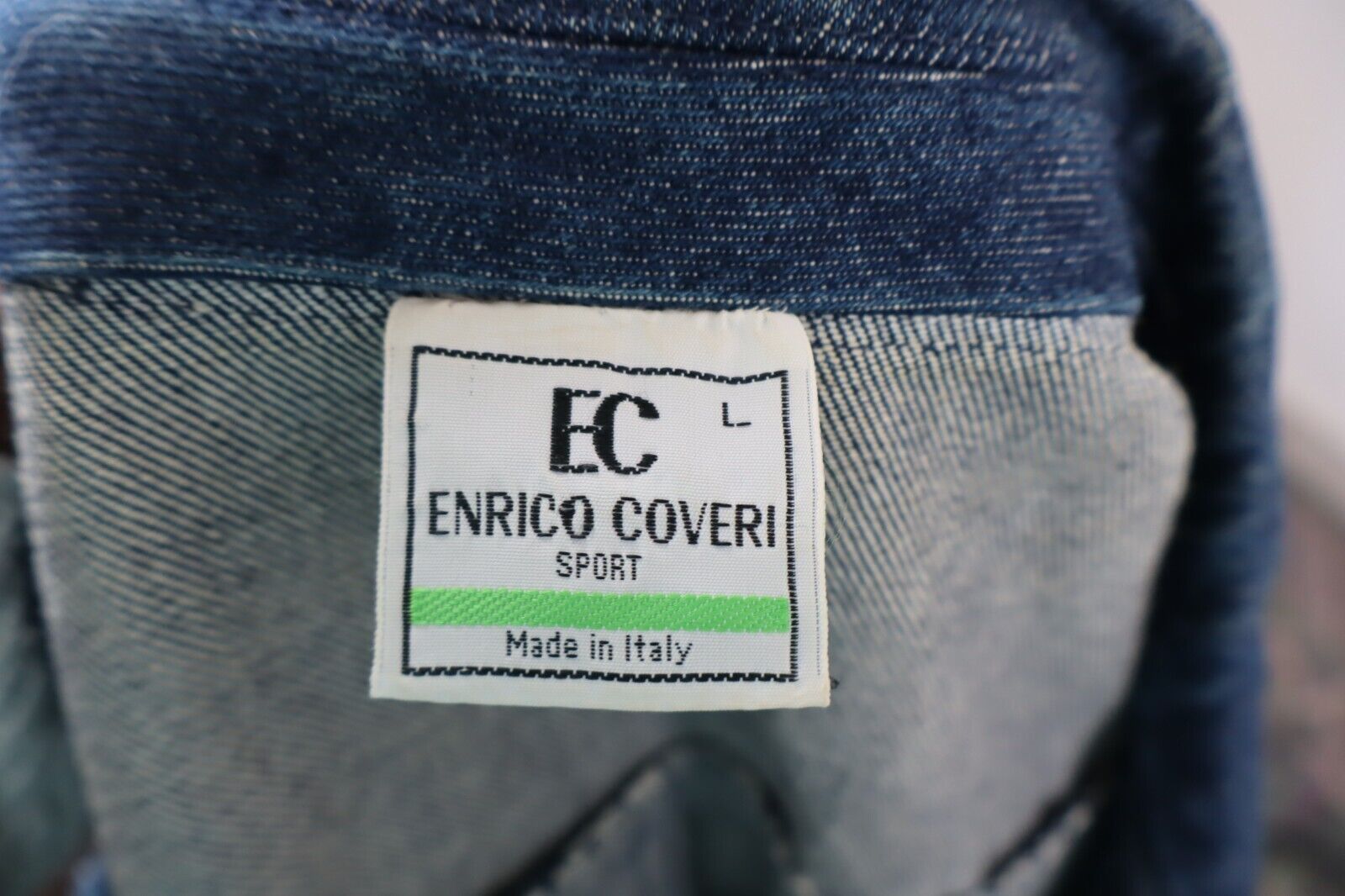 ENRICO COVERI GIUBBINO SPALLINE JEANS DENIM DONNA L WOMAN CASUAL JACKET VINTAGE