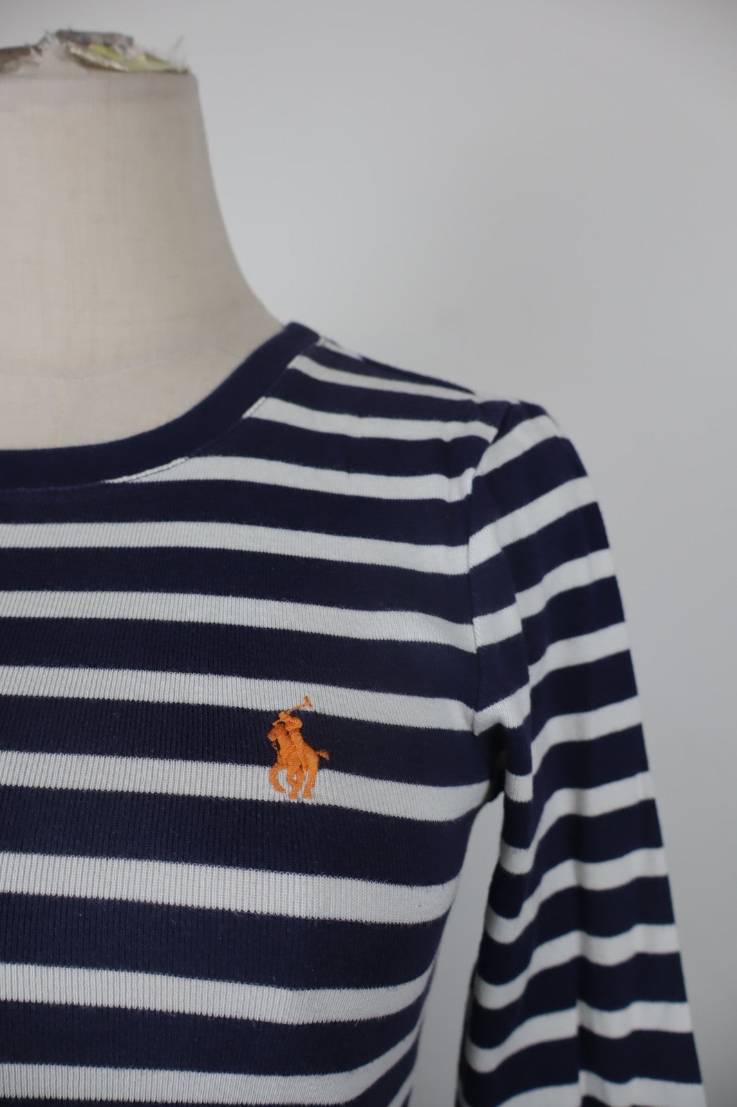 RALPH LAUREN MAGLIA DONNA TG. S WOMAN CASUAL VINTAGE T-SHIRT COTONE MANICA LUNGA
