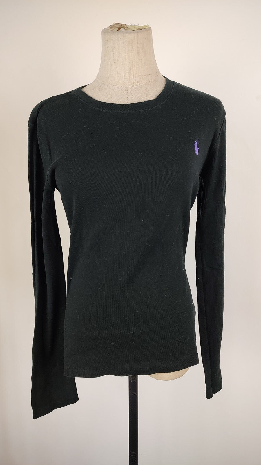 RALPH LAUREN SPORT MAGLIA COTONE DONNA TG. L WOMAN CASUAL VINTAGE T-SHIRT