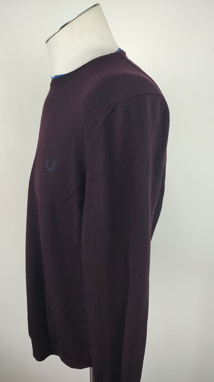 FRED PERRY MAGLIONE VINTAGE UOMO Tg. L MAN SWEATER CASUAL LANA