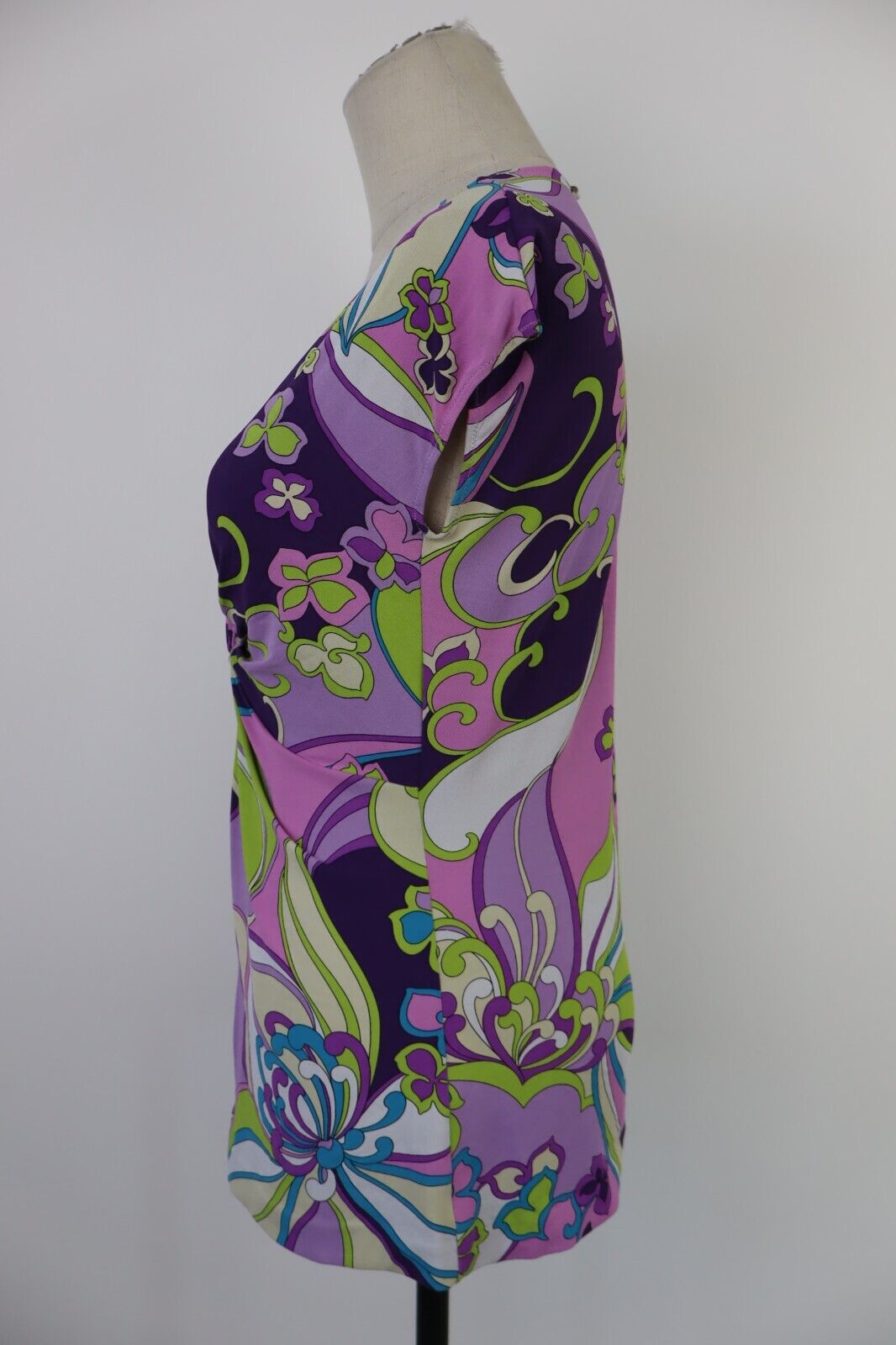 MAGLIA SLIP TOP DONNA TG L WOMAN T-SHIRT FUNKY FAIR GROOVY RVINTAGE Y2K 2000'S