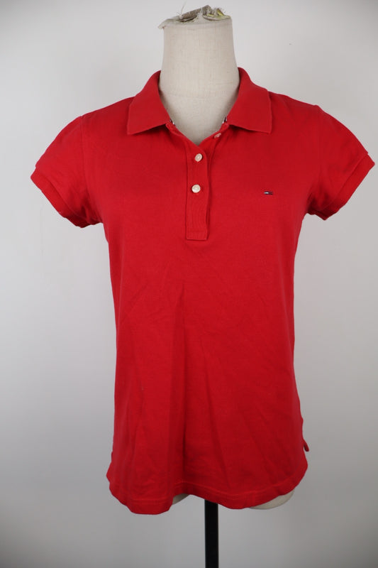 TOMMY HILFIGER DENIM POLO MAGLIA DONNA COTONE TG. M WOMAN SHIRT CASUAL VINTAGE