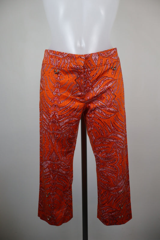 JOHN RICHMOND PANTALONE BERMUDA CASUAL DONNA TG 40 WOMAN VINTAGE PANTS COTONE