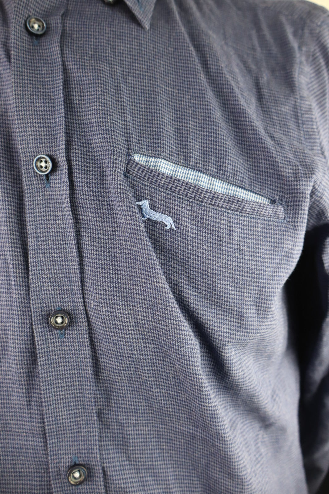 HARMONT & BLAINE CAMICIA UOMO TG. S MAN CASUAL VINTAGE SHIRT COTONE COTTON LOGO