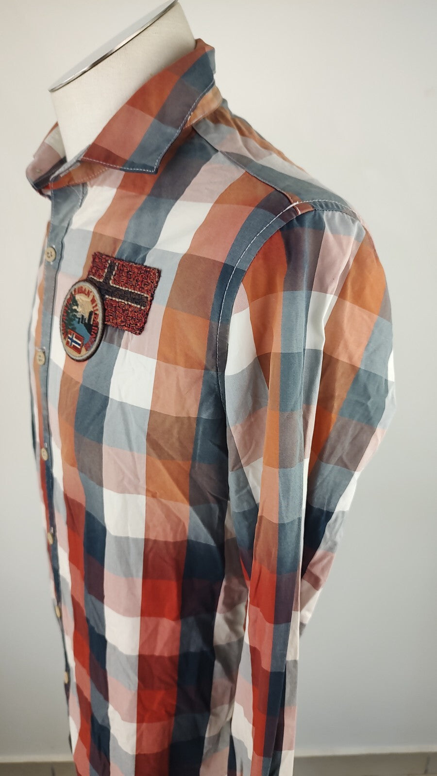 NAPAPIJRI SPORT CAMICIA SHIRT UOMO Tg S MAN VINTAGE CASUAL COTONE