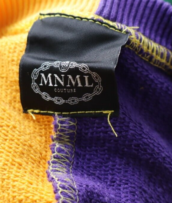 MINIMAL MNML FELPA MAGLIA UOMO Tg M MAN SWEATSHIRT CASUAL VINTAGE COTONE COTTON