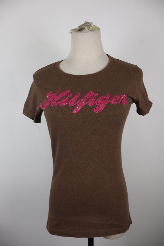 TOMMY HILFIGER MAGLIA DONNA TG. XS WOMAN CASUAL VINTAGE TOP T-SHIRT COTONE LOGO