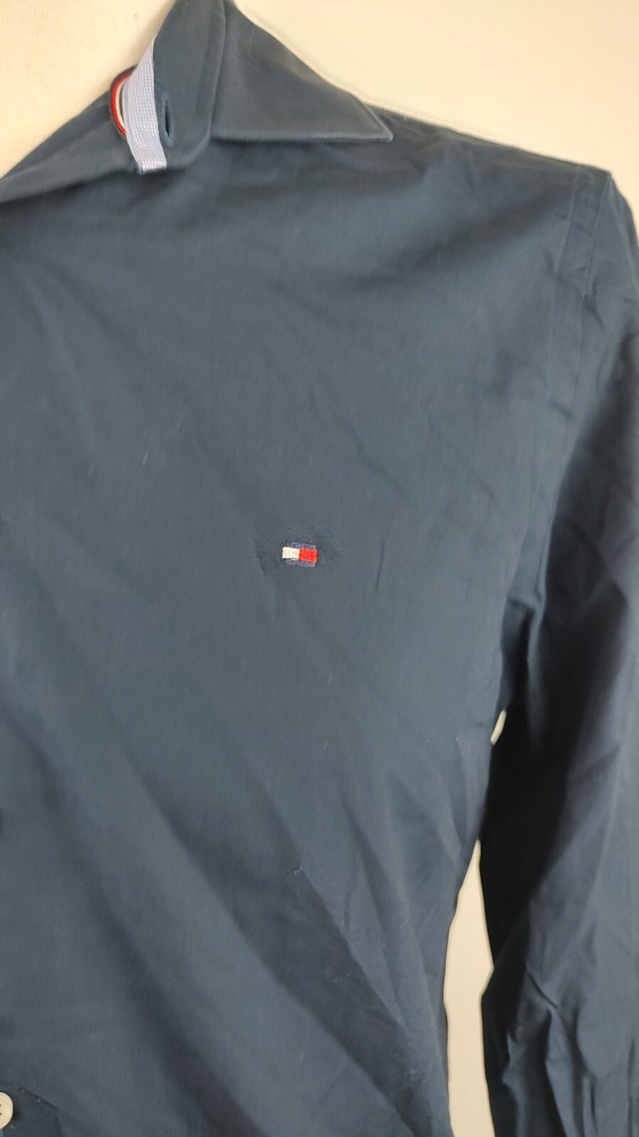 TOMMY HILFIGER JEANS CAMICIA UOMO TG. 37/ 14.5 MAN CASUAL VINTAGE SHIRT ITALY