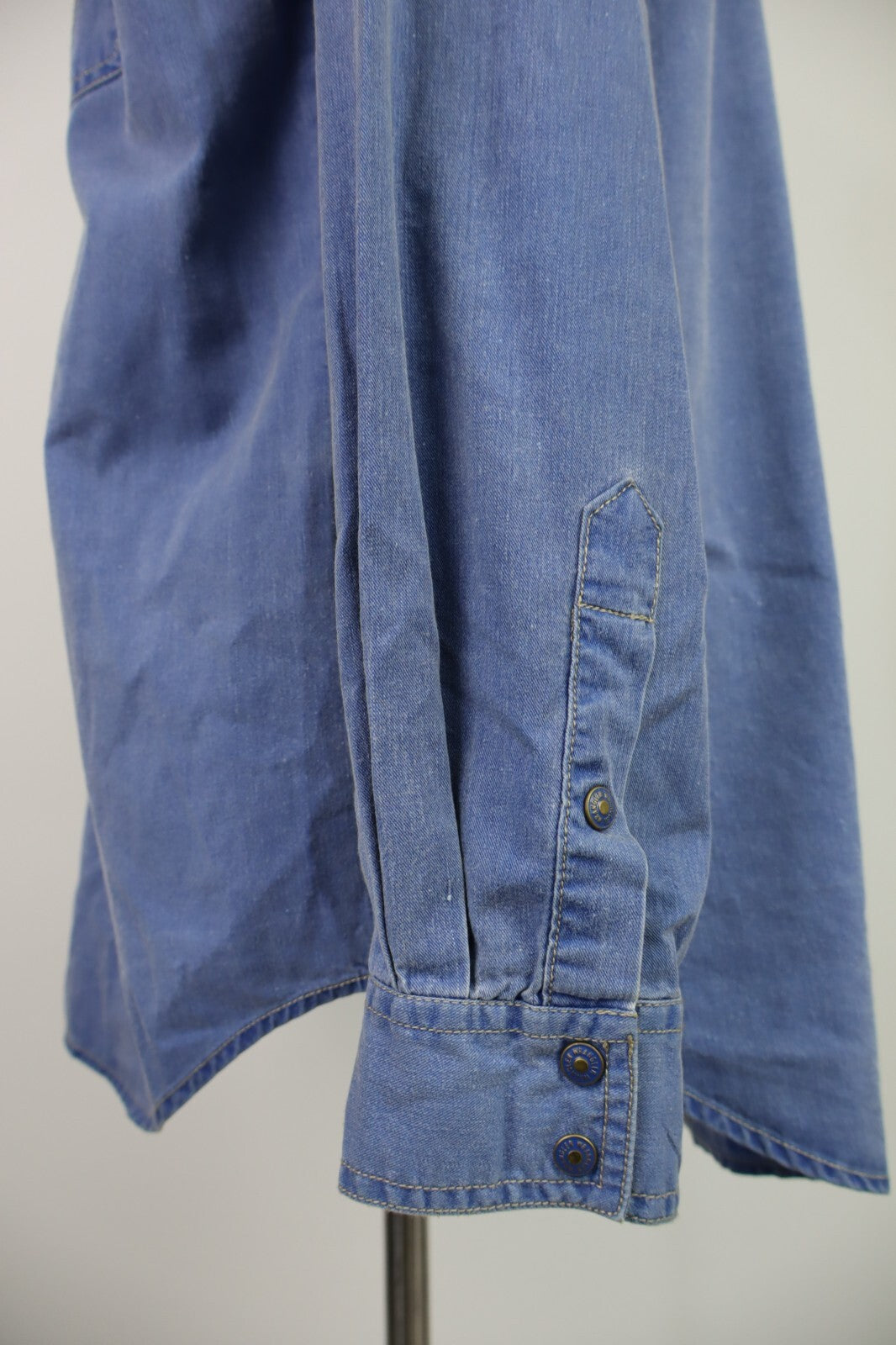 WRANGLER CAMICIA UOMO COTONE DENIM TG. L MAN CASUAL VINTAGE SHIRT ITALY