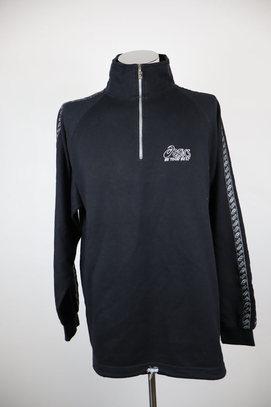 ASICS FELPA CON ZIP JACKET UOMO Tg L MAN SPORT JACKET SWEATSHIRT VINTAGE