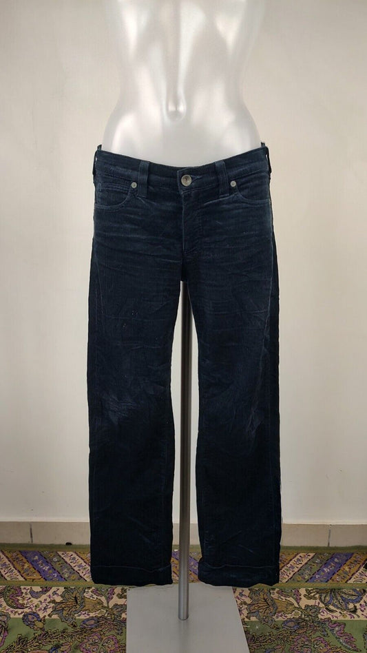 ARMANI JEANS PANTALONE CASUAL DONNA W28 WOMAN VINTAGE PANTS VELLUTO