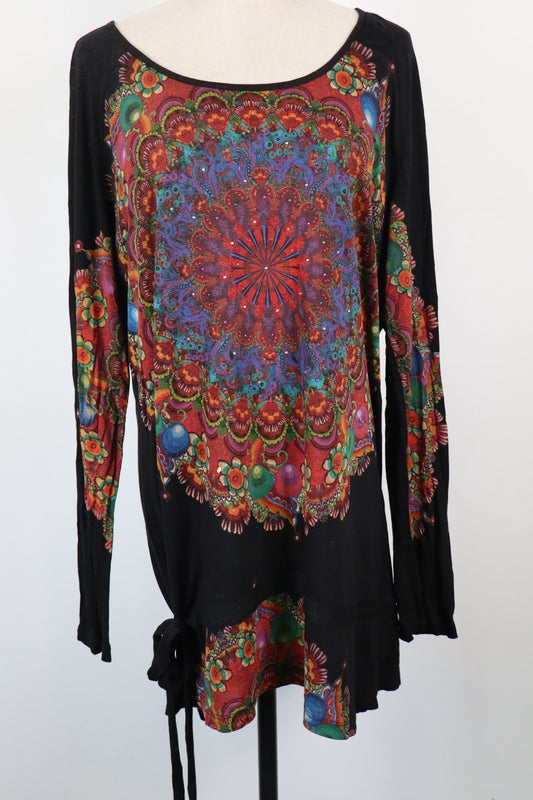 DESIGUAL  VESTITO ABITO DONNA TG. 2XL  MIDI WOMAN CASUAL VINTAGE DRESS