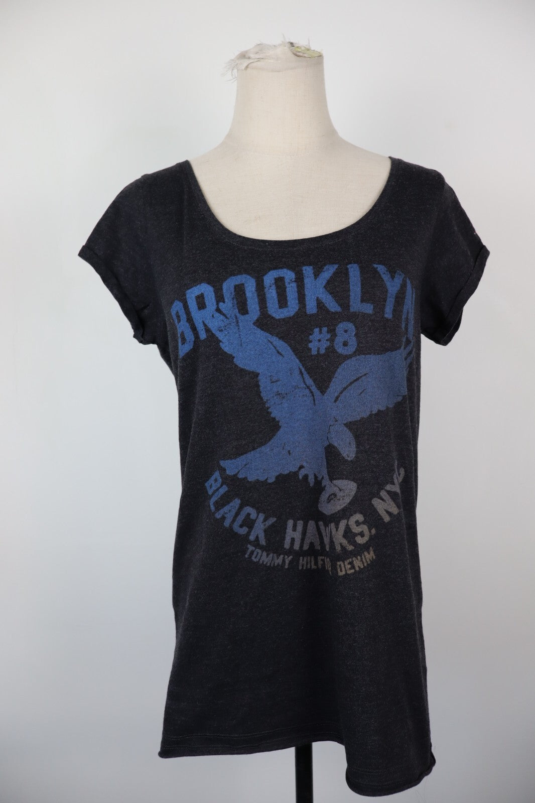 TOMMY HILFIGER DENIM MAGLIA DONNA TG L WOMAN CASUAL VINTAGE TOP T-SHIRT COTONE