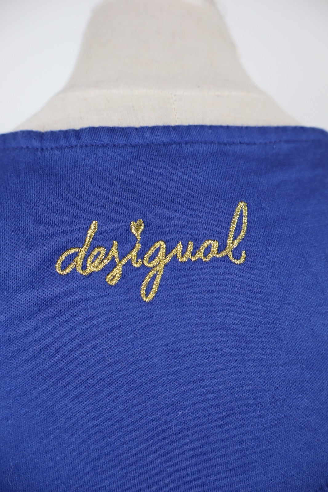 DESIGUAL MAGLIA DONNA TG. S WOMAN CASUAL VINTAGE T-SHIRT TOP COTONE PAILETTES