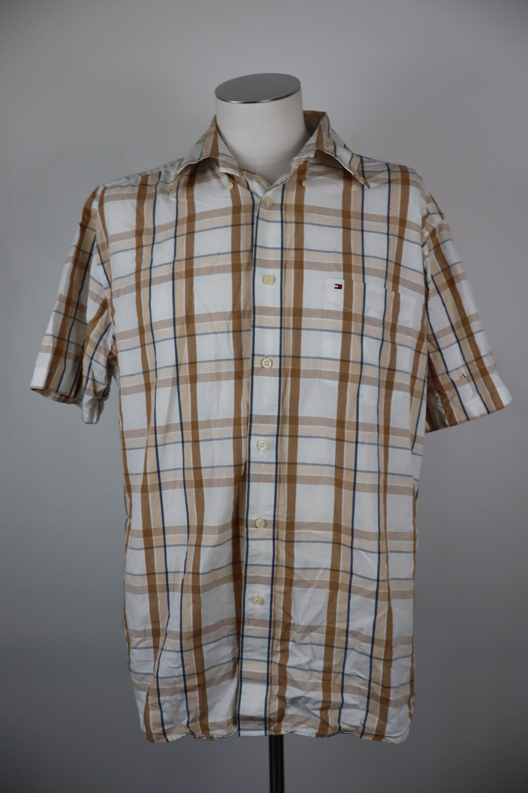 TOMMY HILFIGER CAMICIA UOMO COTONE TG. L MAN CASUAL VINTAGE COTTON SHIRT