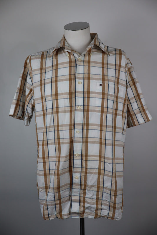 TOMMY HILFIGER CAMICIA UOMO COTONE TG. L MAN CASUAL VINTAGE COTTON SHIRT
