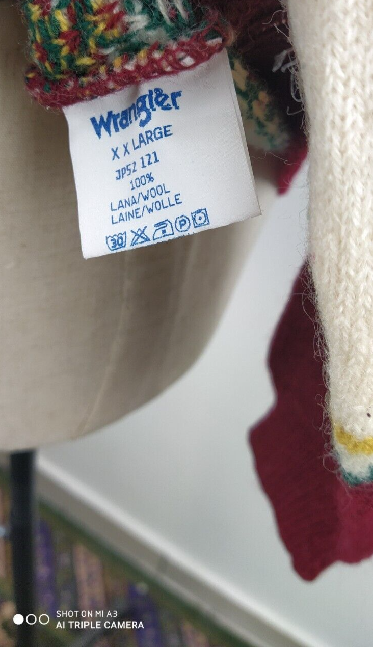 WRANGLER MAGLIONE LANA WOOL DONNA Tg. 2XL WOMAN CASUAL SWEATER VINTAGE